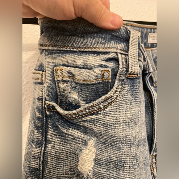 Kancan Ultra High Rise Ankle Skinny Jeans Size 24 ripped Button Fly VBK1782A - Picture 3 of 8